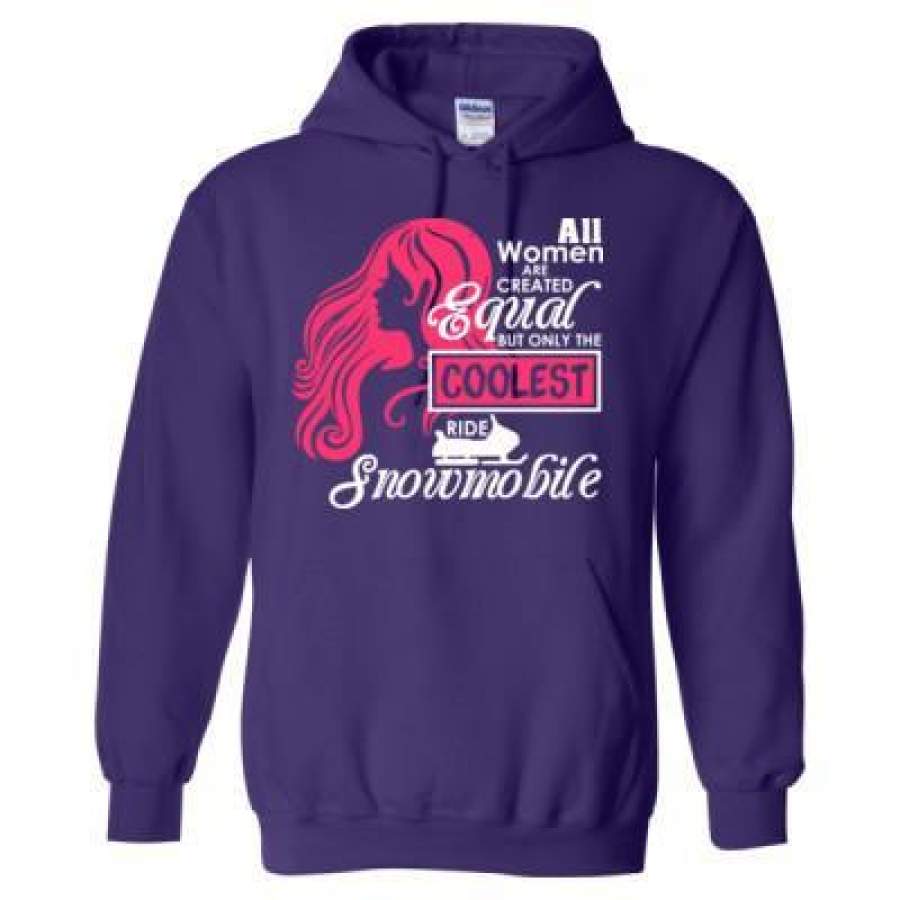 AGR All Women Created Equal Only Coolest Ride Snowmobile – Heavy Blend™ Hooded Sweatshirt