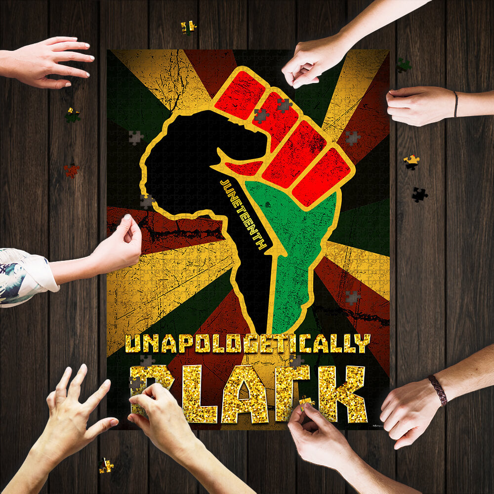 Juneteenth Unapologetically Black Jigsaw Puzzle PSL35PZ – Kayli Shop