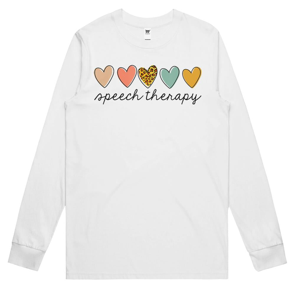 Speech Language Pathologist Leopard Speech Therapy Slp Long Sleeve T Shirts