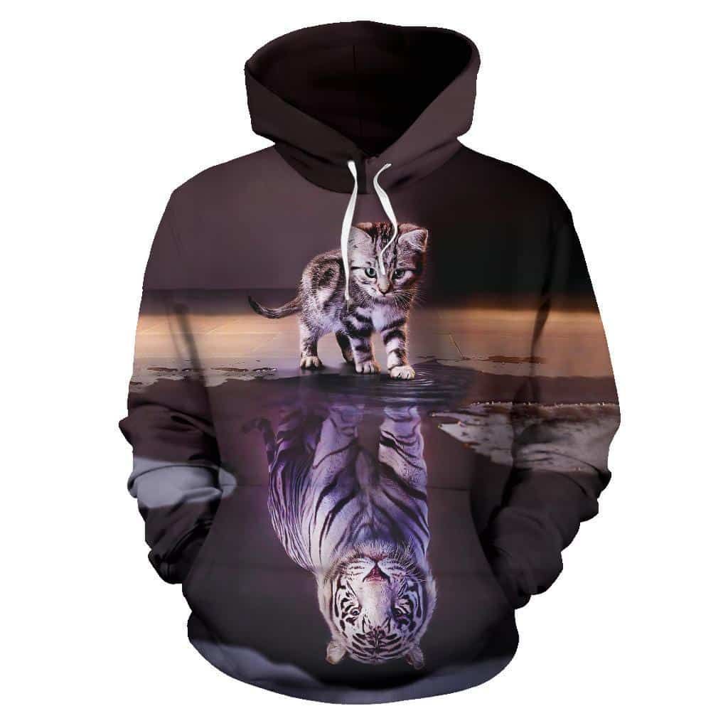 Unisex Cat the little tiger 3D Hoodie All Over Print