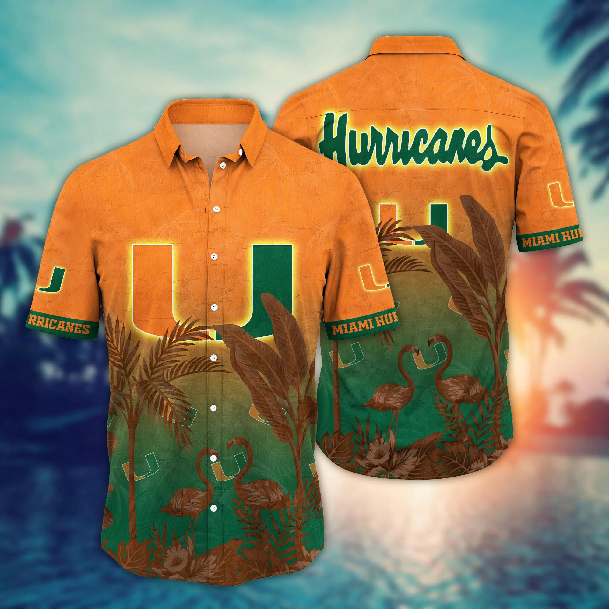 Miami Hurricanes NCCA Hawaiian Shirt Breaktime Football Celebration Shirts