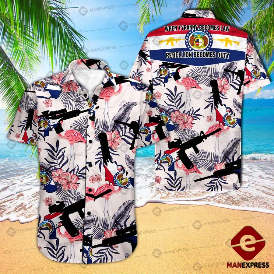 Missouri Three Percenter Patriot Hawaiian Shirt Fuk Ha88586