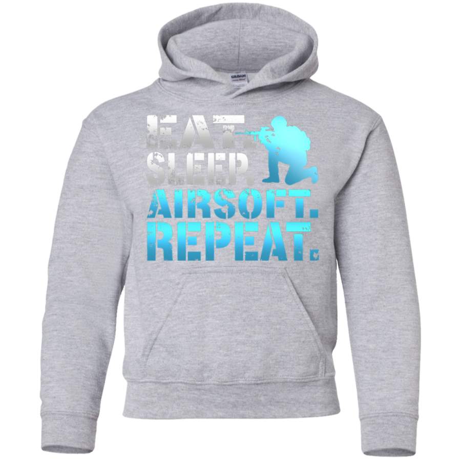 AGR Eat Sleep Airsoft Repeat Youth Pullover Hoodie