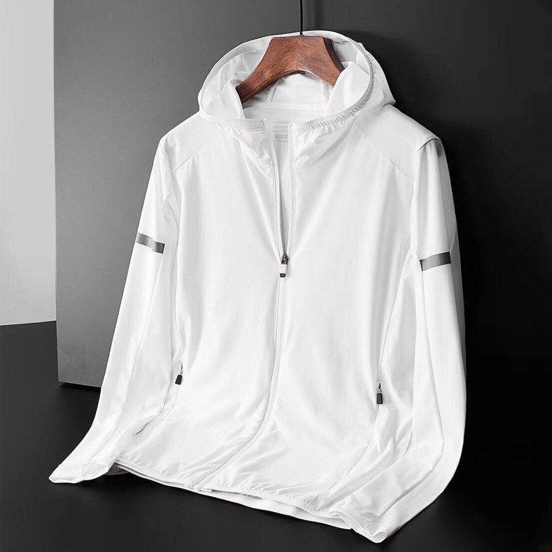 2021 New Fashion Summer Men Ice Silk L-5xl Jacket Thin Fishing Outcoat Sun-Proof Jackets Male Sunscreen Outwear W179 alx