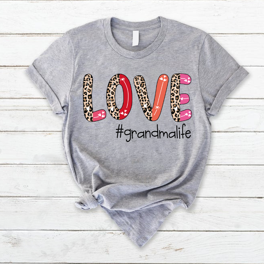 Valentine Leopard Love Grandma Life Shirt