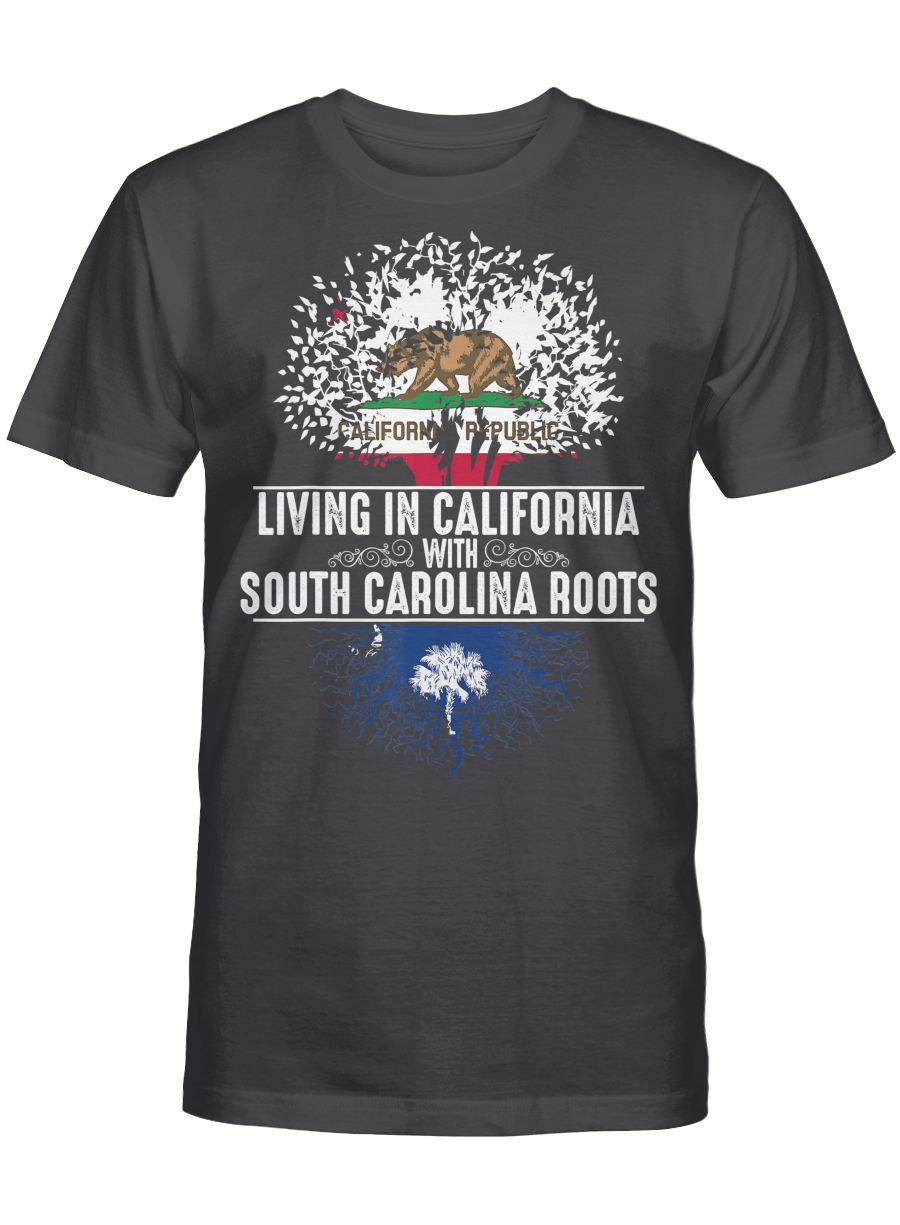 AmazeStyleZ Santa’s Reindeer, Ugly Christmas Sweater, Christmas Gift Ideas, California Home South Carolina Roots State Tree Shirt Gift