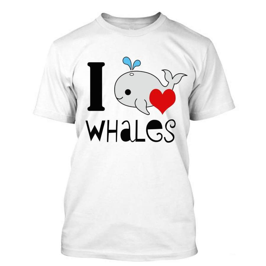 Whales I Love Ocean Save Greenpeace  Sea Funny T Shirt Tees