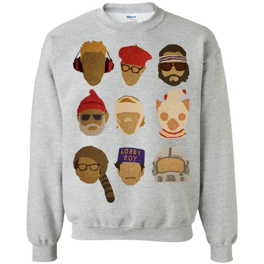 AGR Wes Anderson’s Hats Crewneck Pullover Sweatshirt