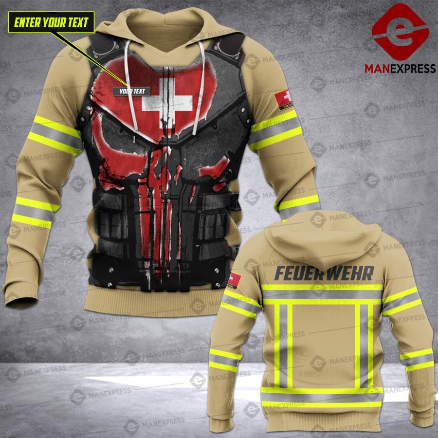 VH CUSTOMIZE SWISS SWITZERLAND FIREFIGHTER 0804 – 3D ALL OVER PRINT