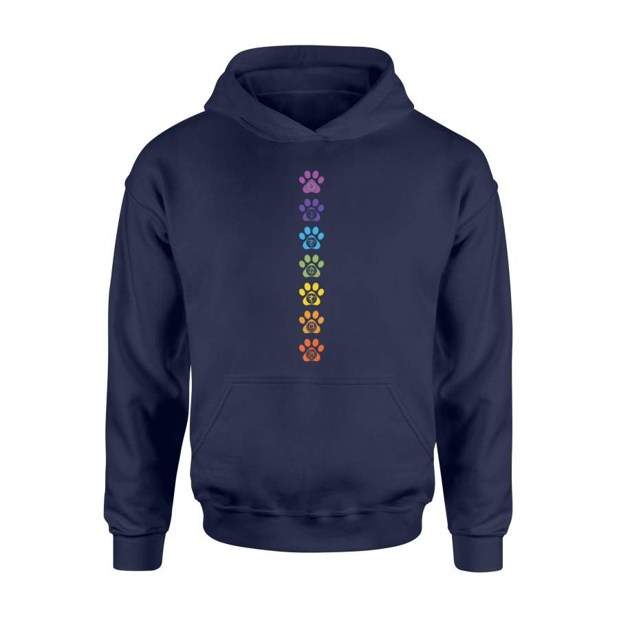 7 Chakras Puppy Paw Print Cute High Vibe Conscious Hoodie