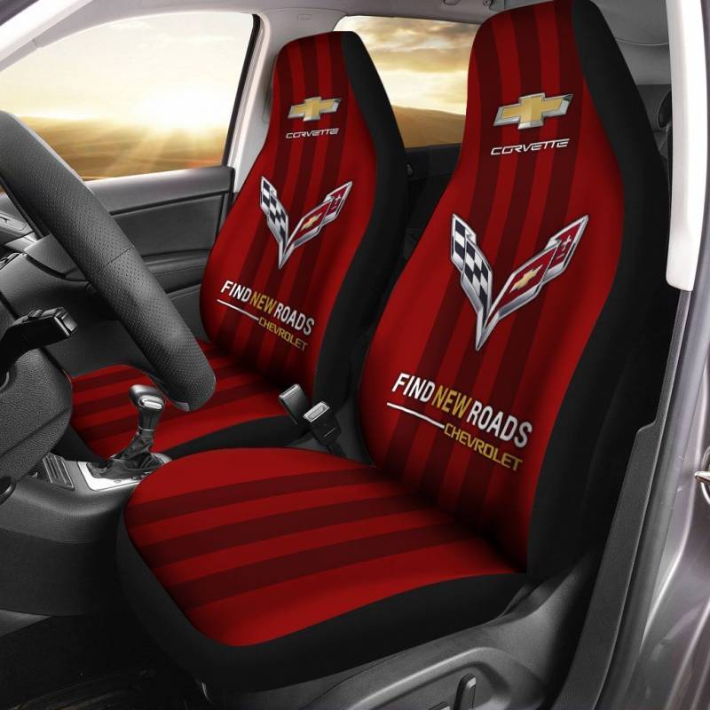 Chevrolet Corvette- NCT Car Seat Cover (Set of 2) Ver 3 (Red)