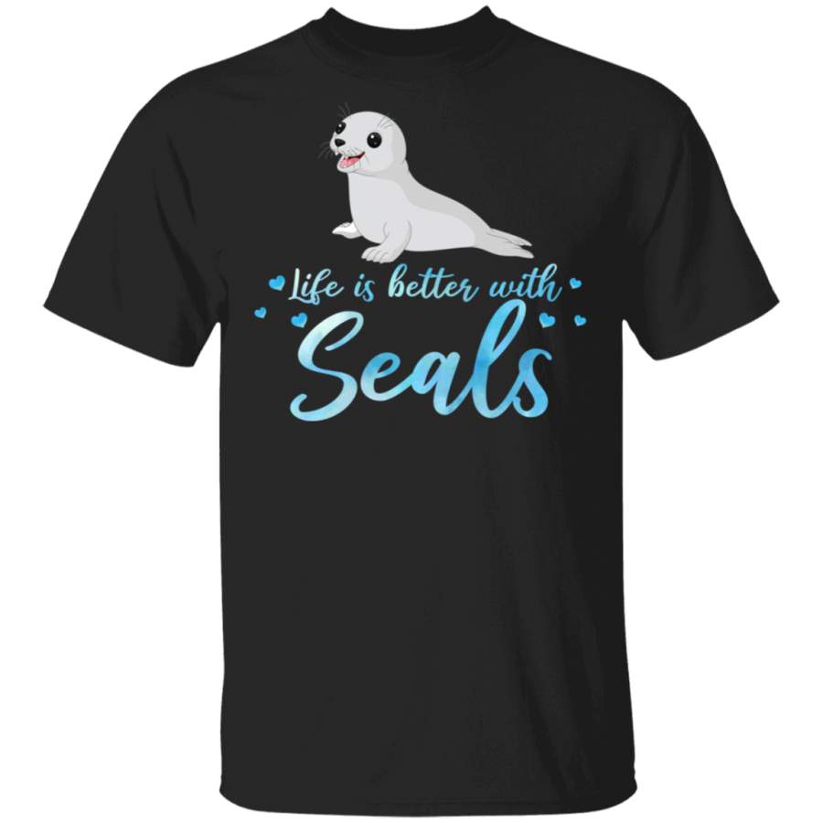 Cute Marine Life Is Better With Seals Beach Seal Dolphin Lover Gifts T-Shirt