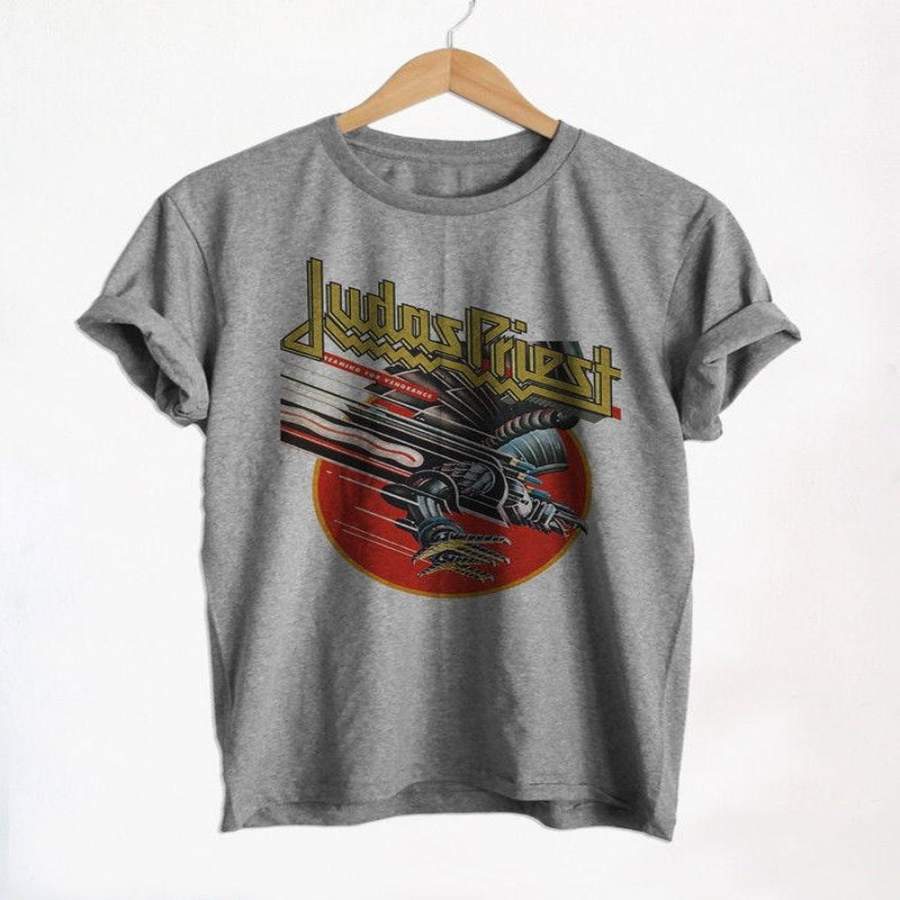 Street Wear Judas Priest Screaming for Vengeance Shirt Rock Tshirt Unisex Tour Retro Vintage Men’s T-shirt