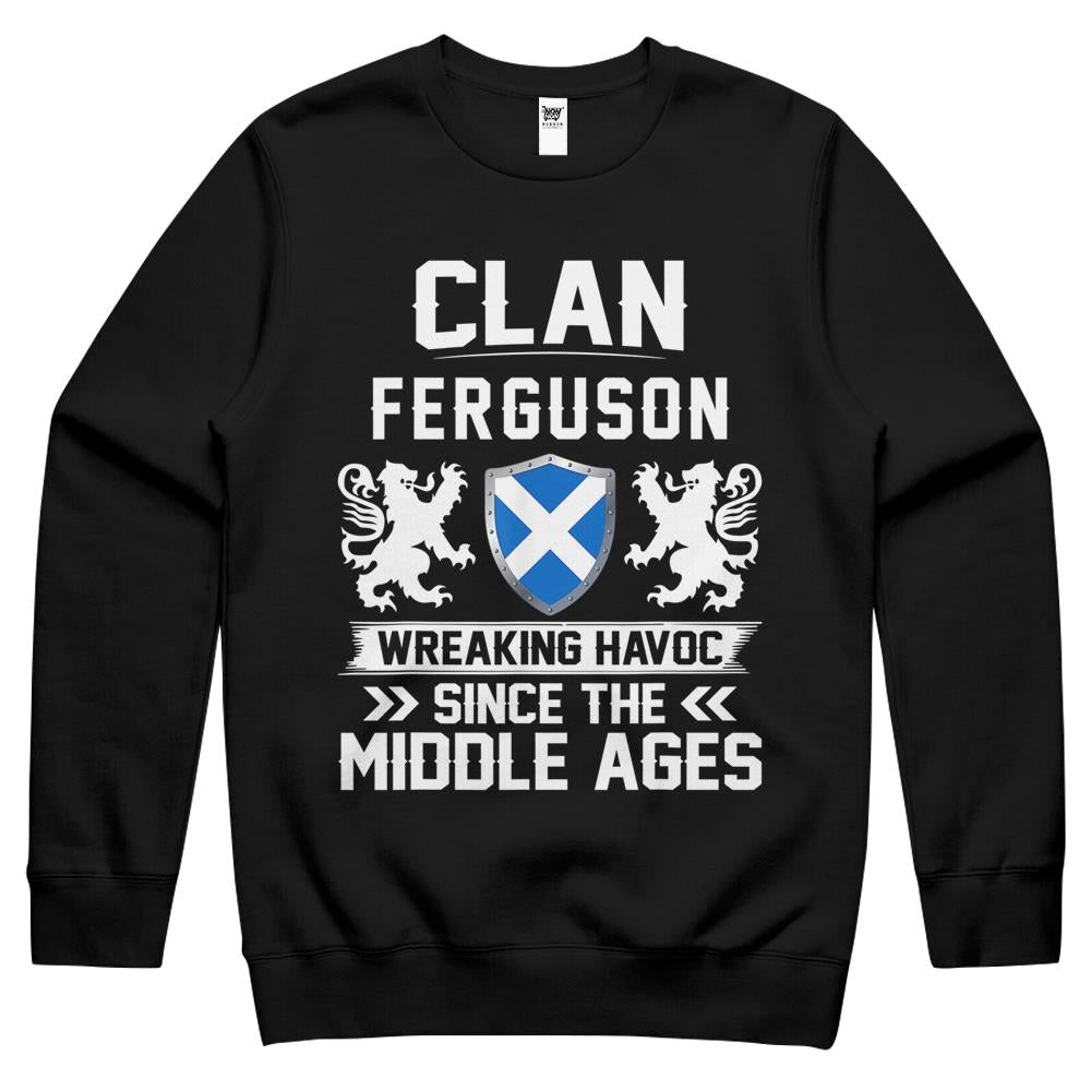 Clan Ferguson Scottish Family Scotland Mothers Day Fathers Crewneck Sweatshirt T-Shirt