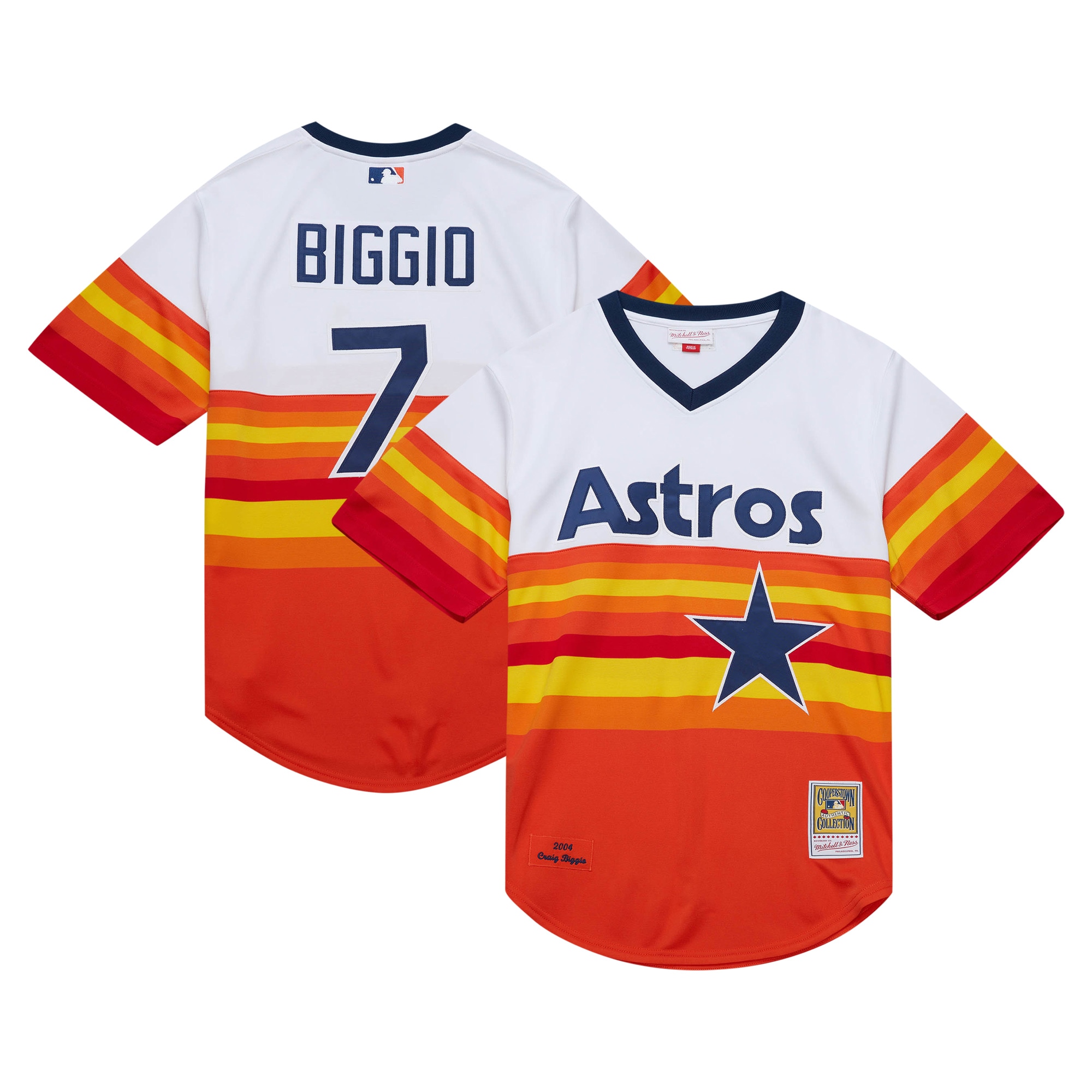 Craig Biggio Houston Astros Mitchell & Ness 2004 Cooperstown Collection Authentic Throwback Jersey – White