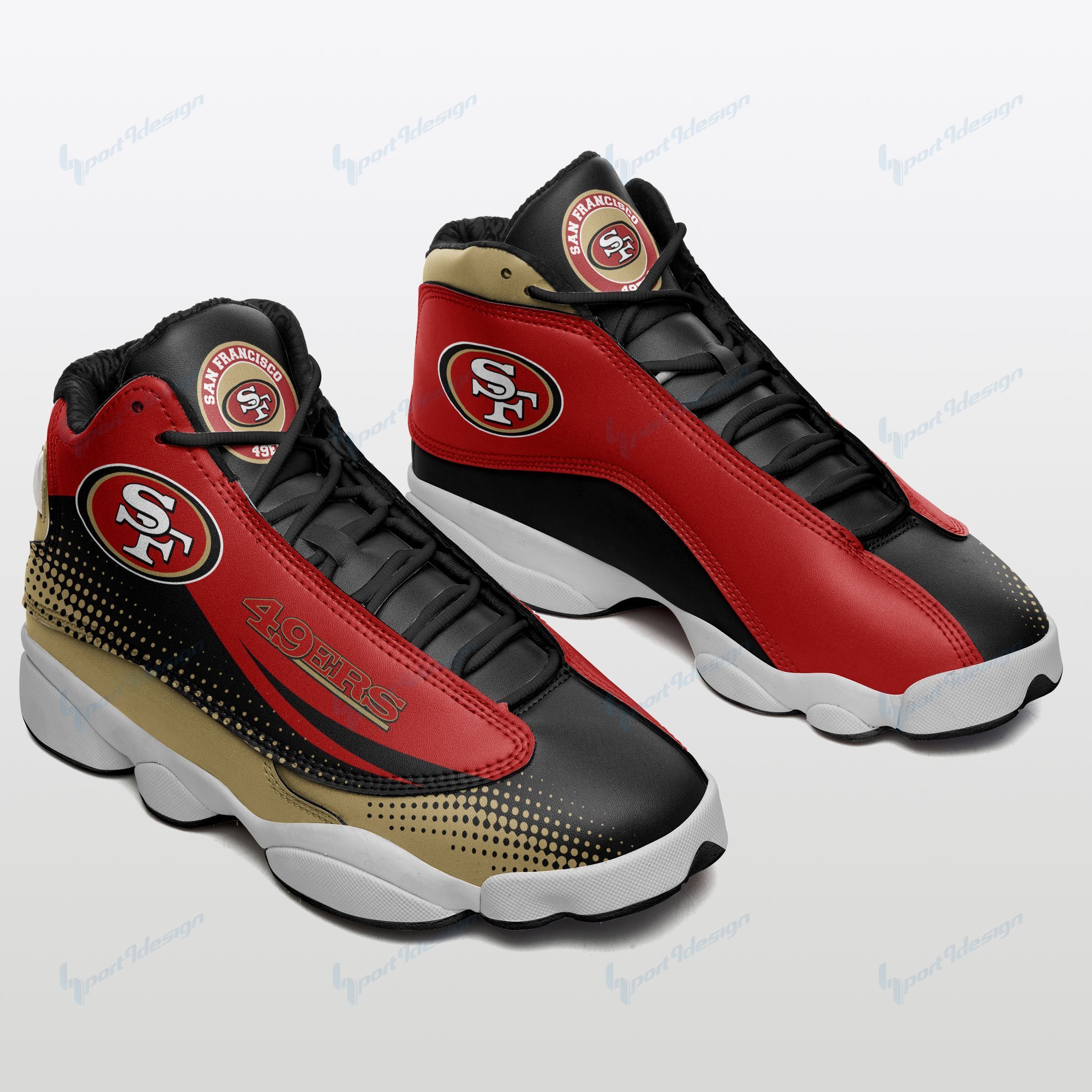 San Francisco 49ers Air JD13 Sneakers 675