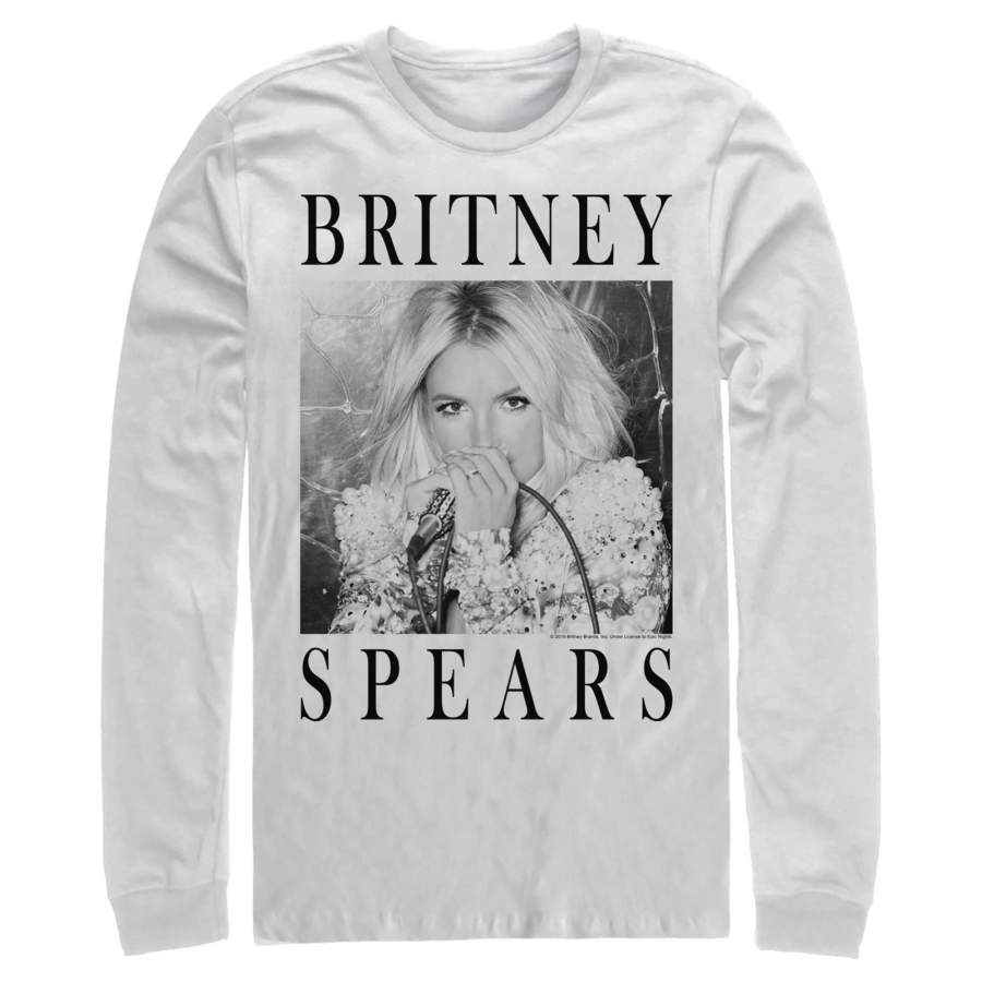 Britney Spears Men’s Classic Star Frame  Long Sleeve Shirt