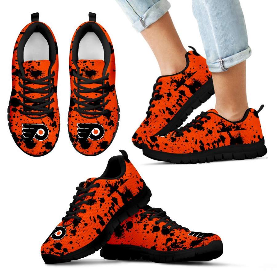 Splatters Watercolor Philadelphia Flyers Sneakers