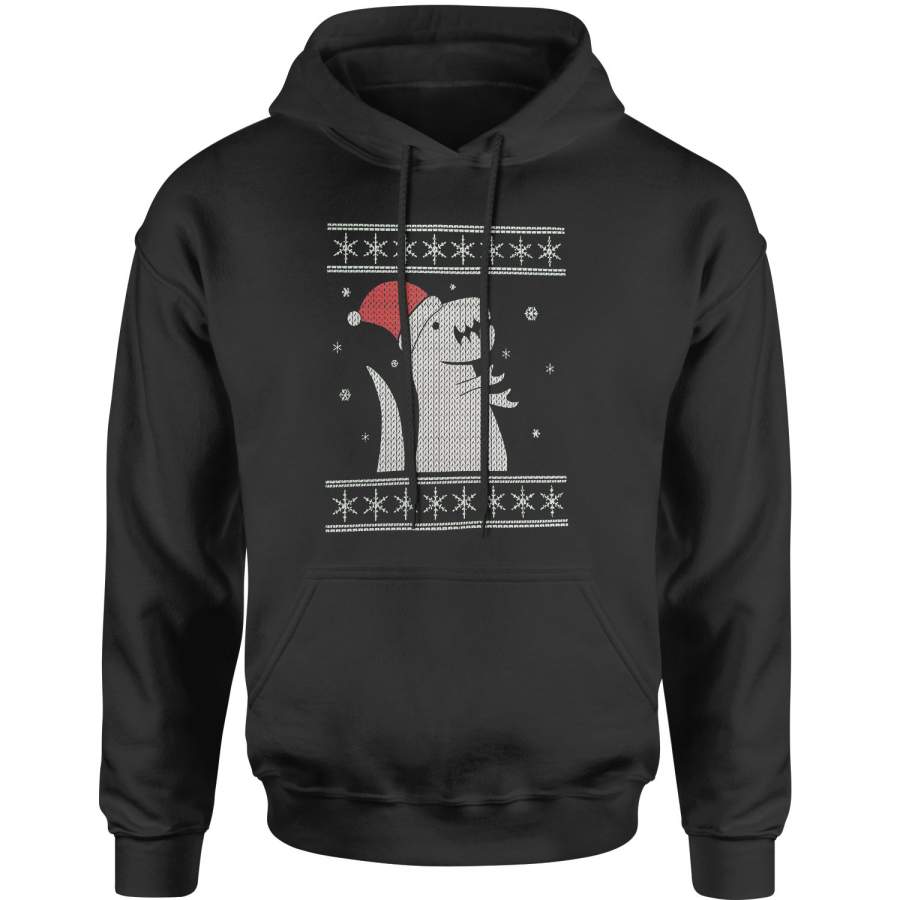 T-Rex In The Snow Ugly Christmas Adult Hoodie Sweatshirt