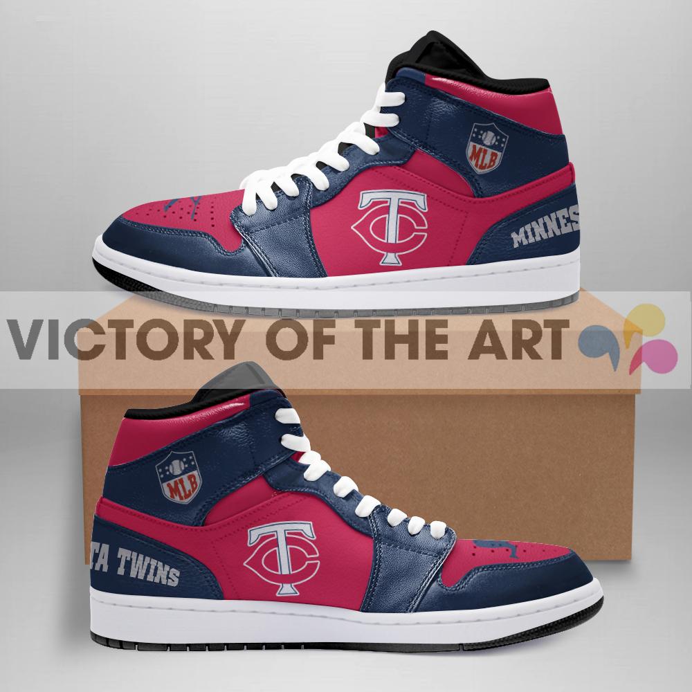 Simple Logo Minnesota Twins Jordan Shoes