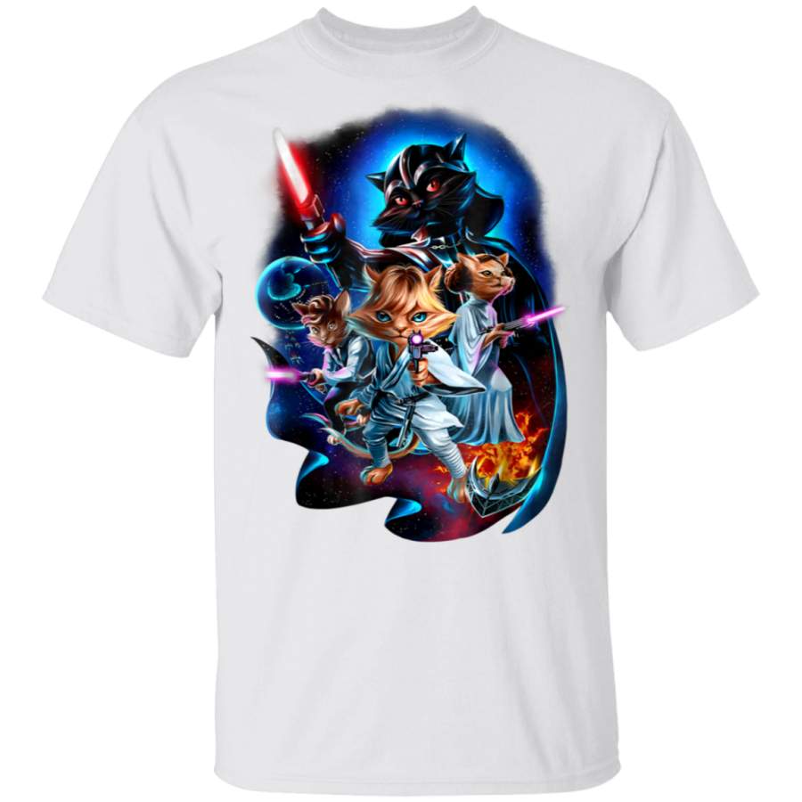 Cat Warrior Epic Galaxy Battle Scifi Space TShirt