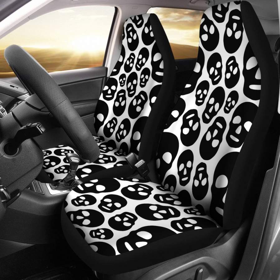 Creepy Skull Car Seat Covers - TattoosCafe