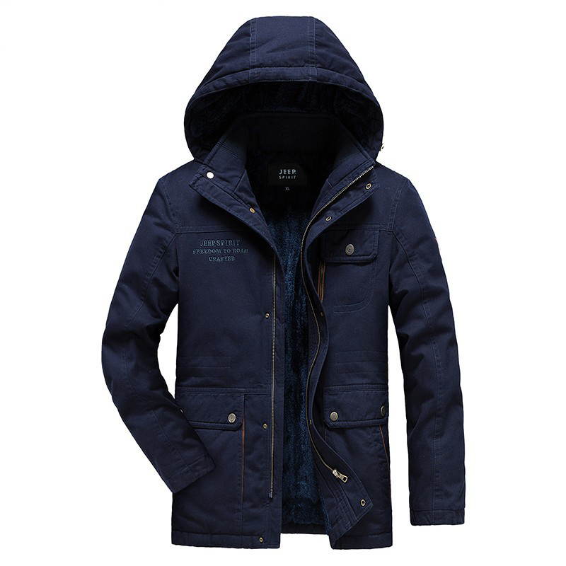 Winter Hooded Jacket Men Military Wool Liner Thick Warm Windbreaker Coats Outdoor Multi-pocket Cargo Jackets Jaqueta Masculina alx