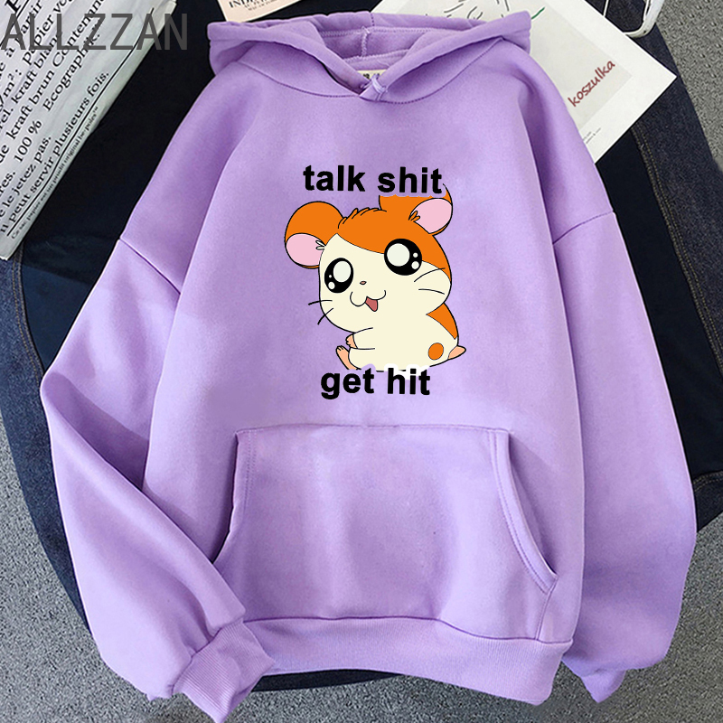 Anime Hamtaro Printed Hoodie korean Hoody Kawaii Cartoon Tops Sweatshirts Female Pullovers Women Casual Fashion Streetwear Tops alx