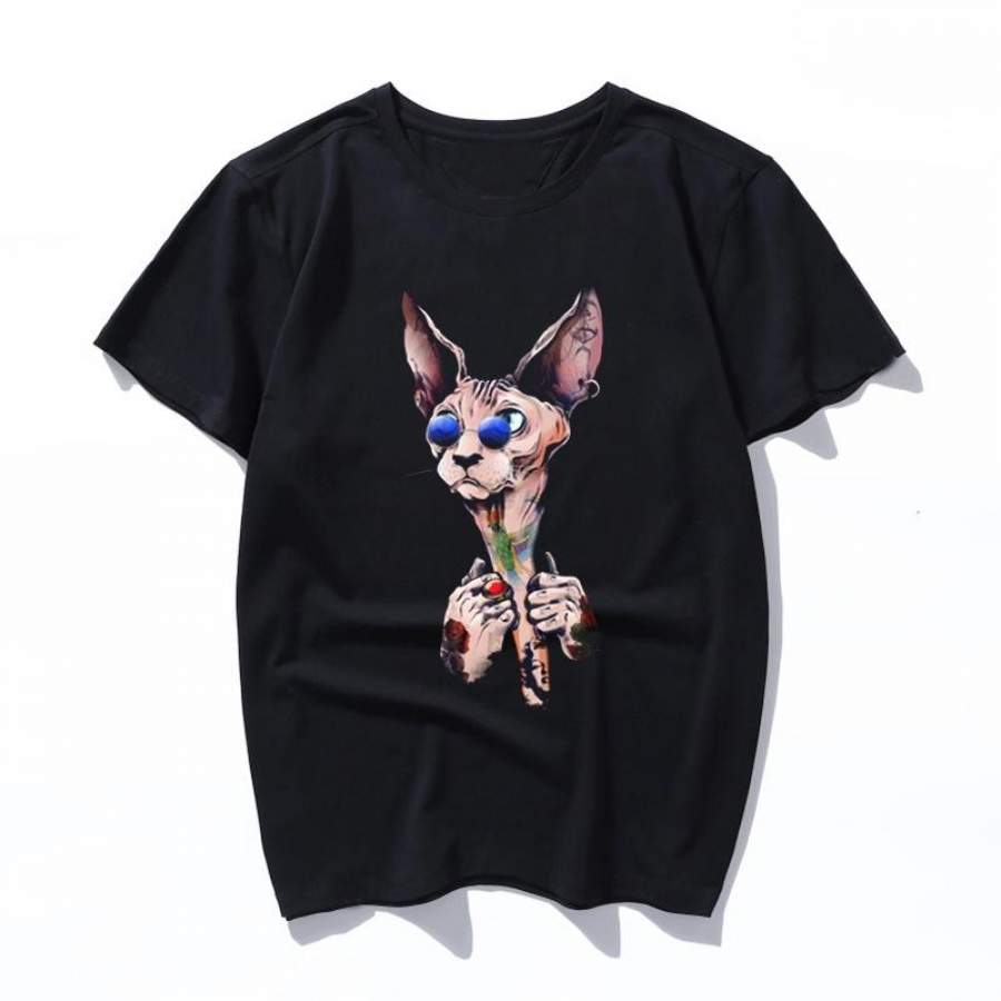 cat rules Cartoon T Shirt Women men Kawaii Tshirt Fashion Clothes Streetwear Vintage Harajuku Kawaii T-Shirt