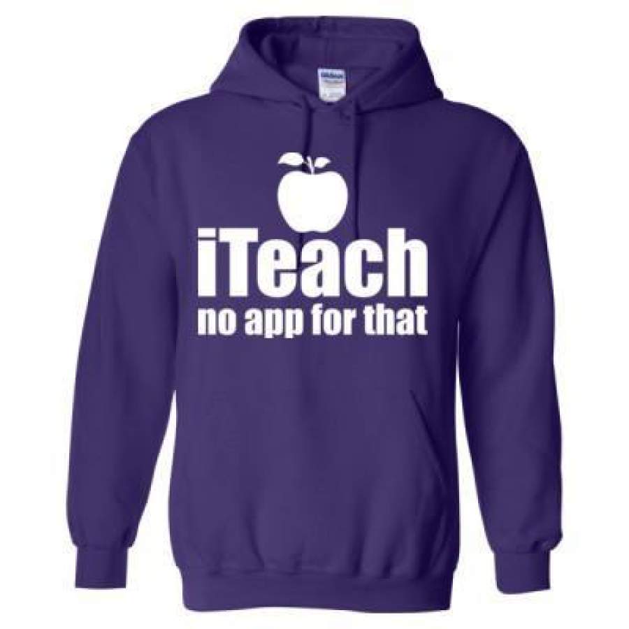 AGR I Teach No App For That Teacher – Heavy Blend™ Hooded Sweatshirt