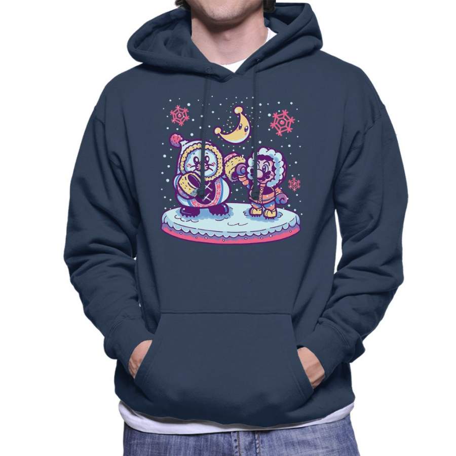 Snow Moon Mario Odyssey Winter Snow Kingdom Men’s Hooded Sweatshirt