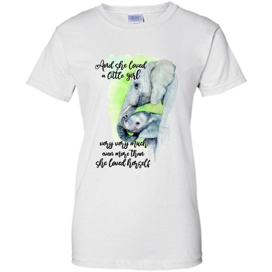 And She Loved Little Girl Very Very Much Even More Than She She Loved Herself, Elephant Design – Gildan Women Shirt