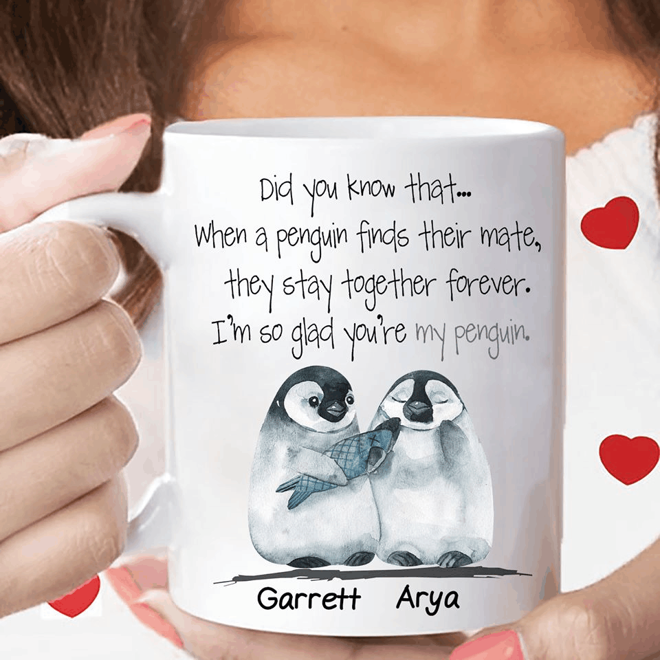 I’M So Glad You Are My Y Penguin – Personalized Coffee Mug Tttpen16042003