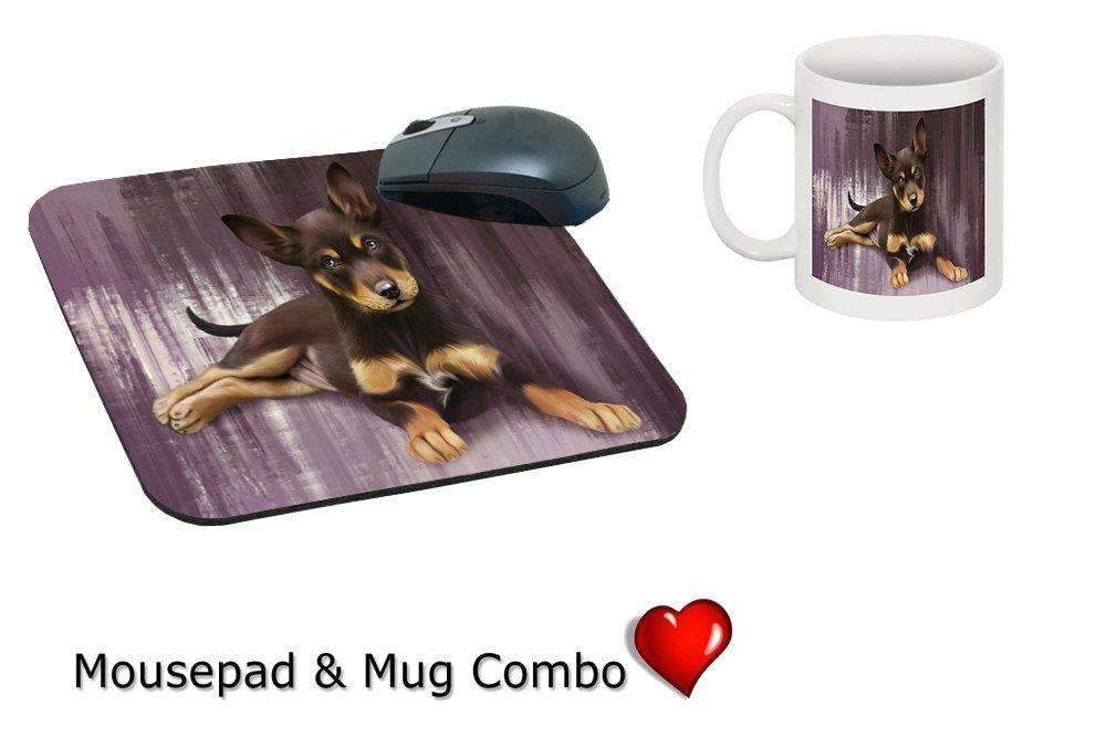 Australian Kelpie Puppy Dog Mug & Mousepad Combo Gift Set