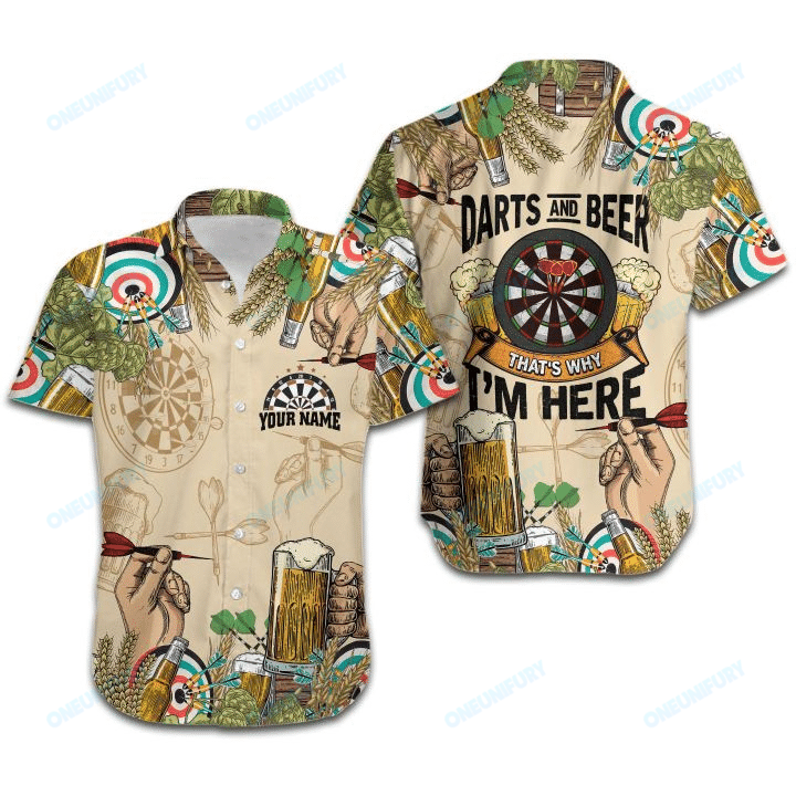 Personalized Darts And Beer Why Here Funny Hawaii Shirt Ha9710