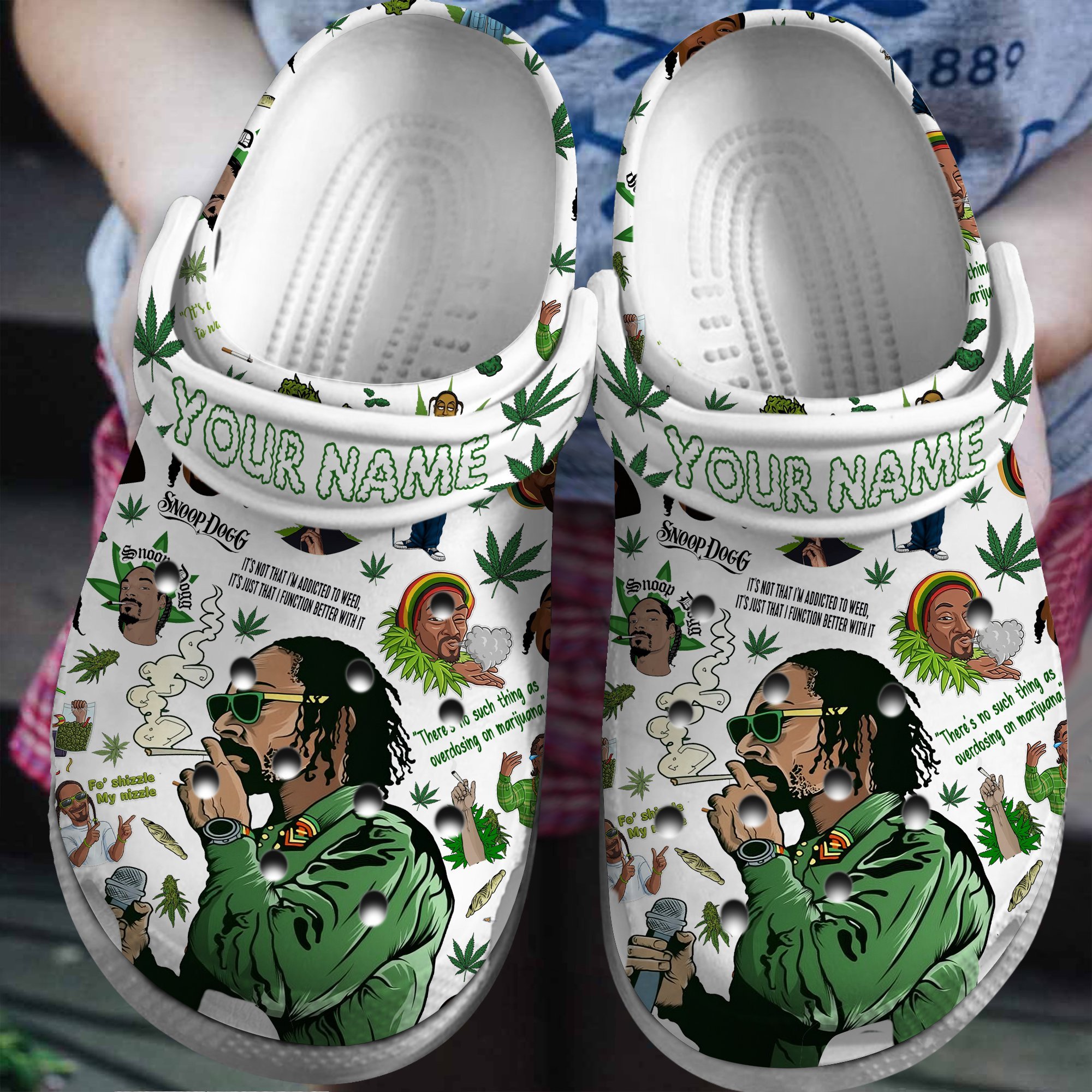 Snoop Dogg Rapper Music Crocs Crocband Clogs Shoes Comfortable For Men Women and Kids