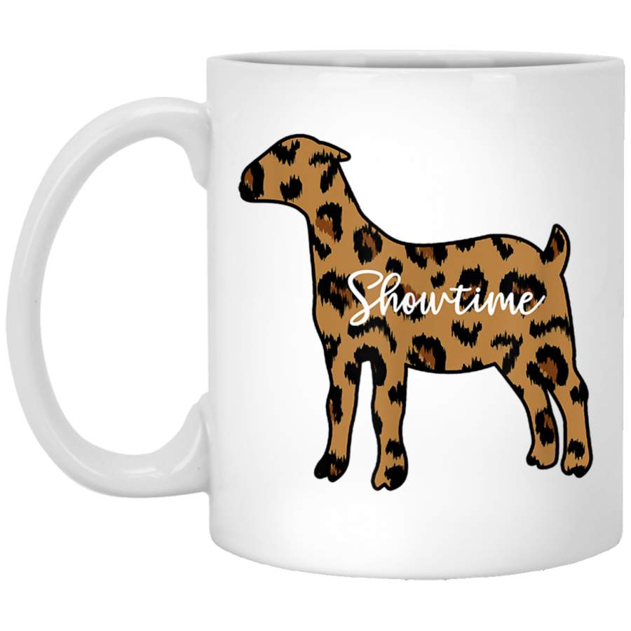 Showtime Leopard Goat Farmer Goat Lovers Women Kid Top 11 oz 15 oz White Mug