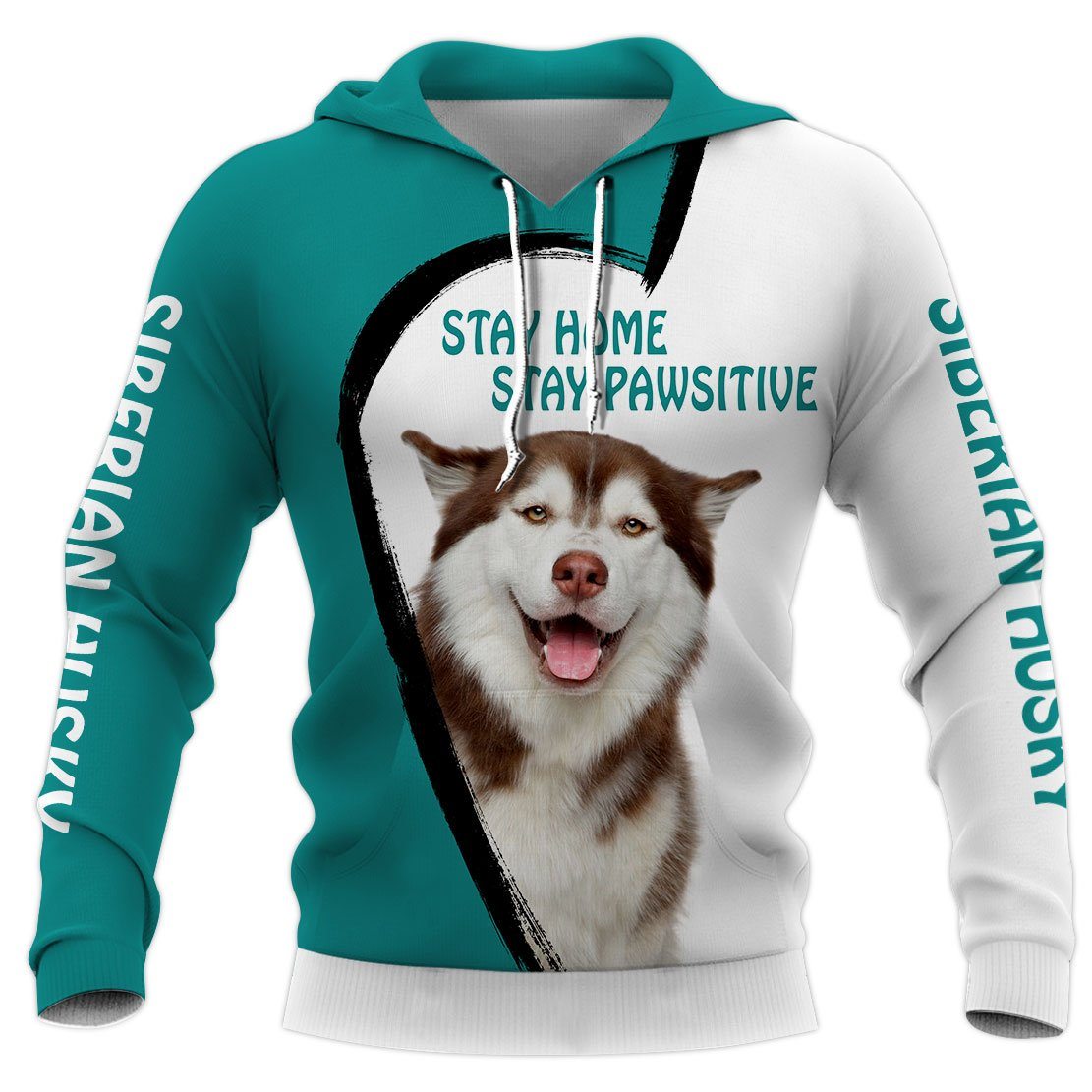 Siberian Husky Pawsitive 3D Full Printing Hoodie And Unisex Tee