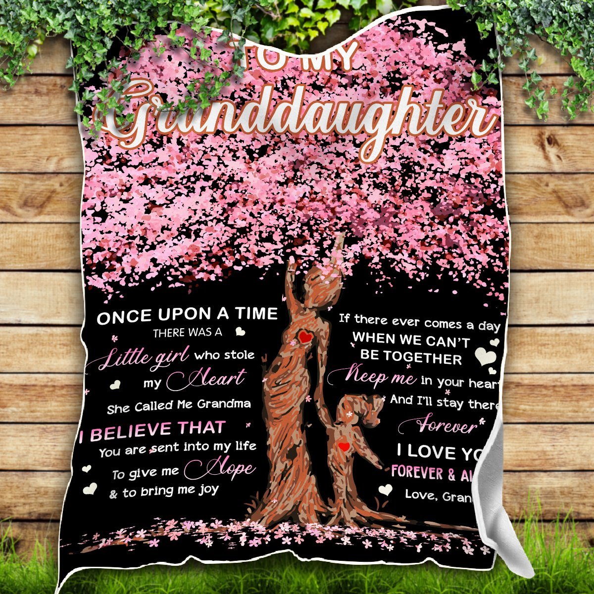 Tree To My Granddaughter Once Upon A Time Blanket Gift For Granddaughter From Grandma Home Decor Bedding Couch Sofa Soft And Comfy Cozy