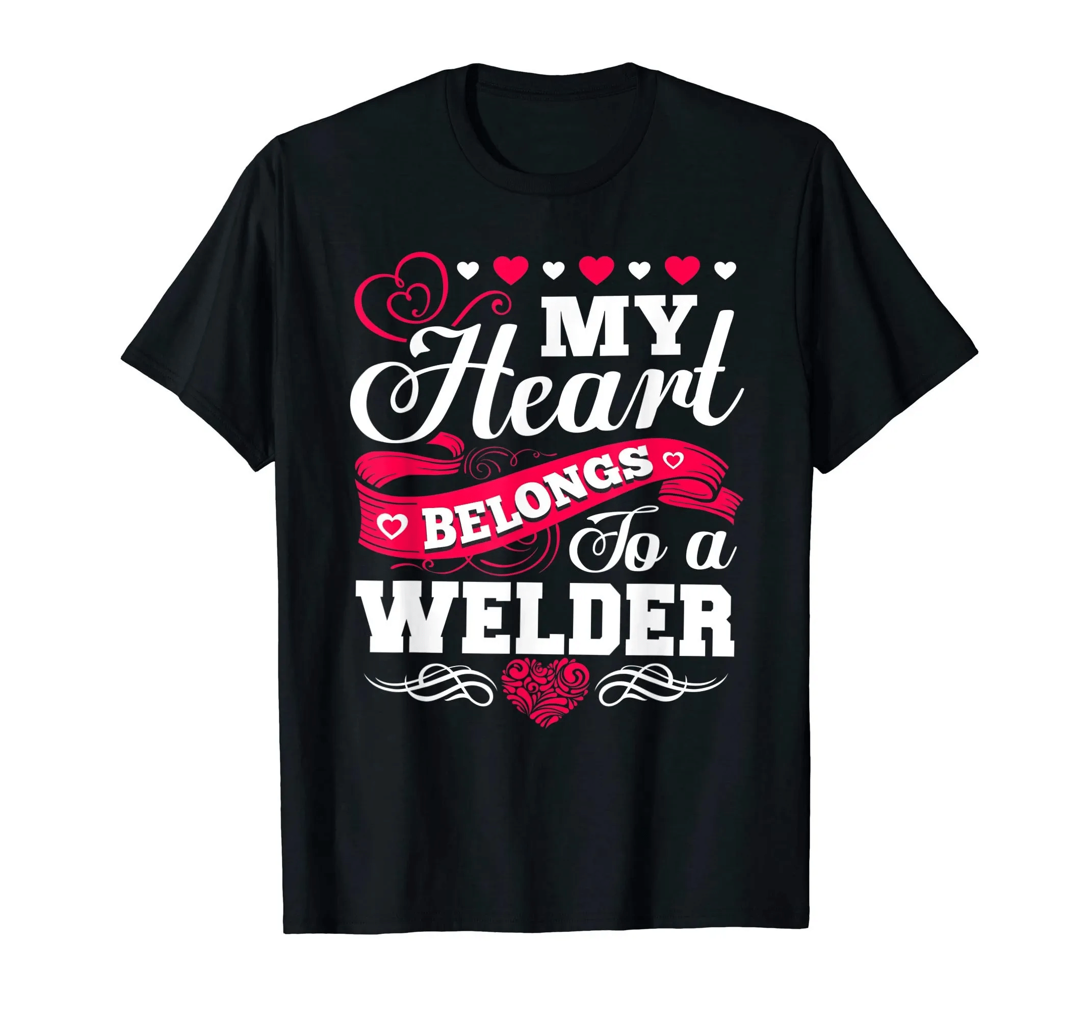 My Heart Belongs To A Welder Tshirt For Wife Girlfriend Mom