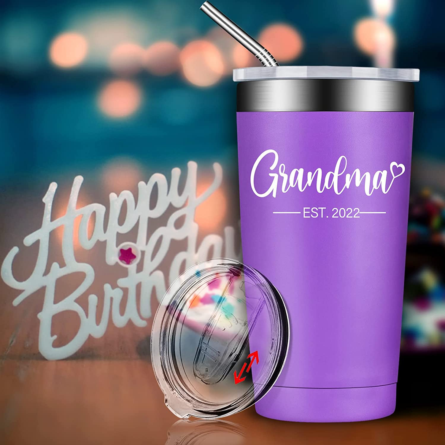 Grandma Tumbler  New Grandma Gifts – Grandma Est 2022 – Mothers Day Birthday Gifts For Grandma From Granddaughter – Best Grandma To Be First Time Grandmother Nana Christmas Gifts