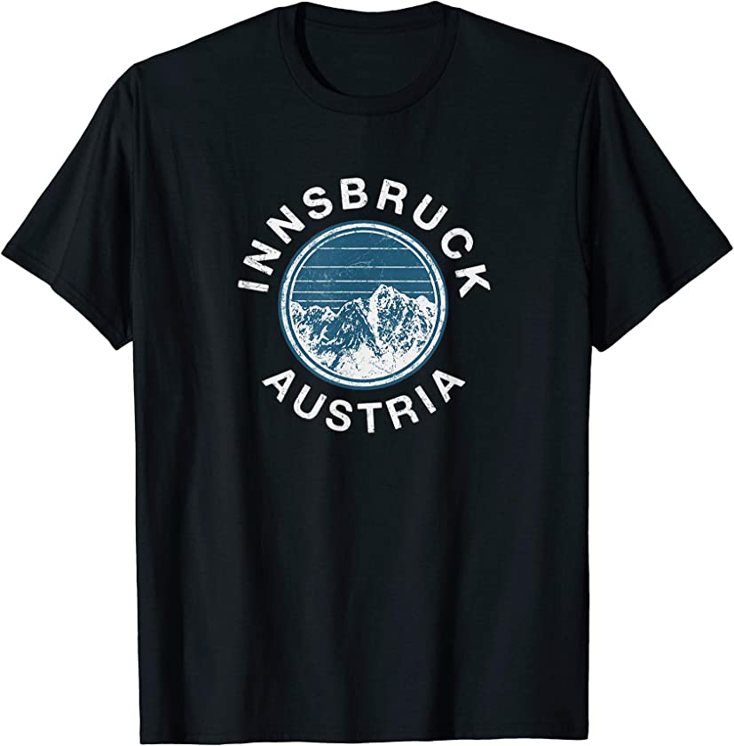 Austria Innsbruck Mountains Austrian Skiing Vintage T-Shirt