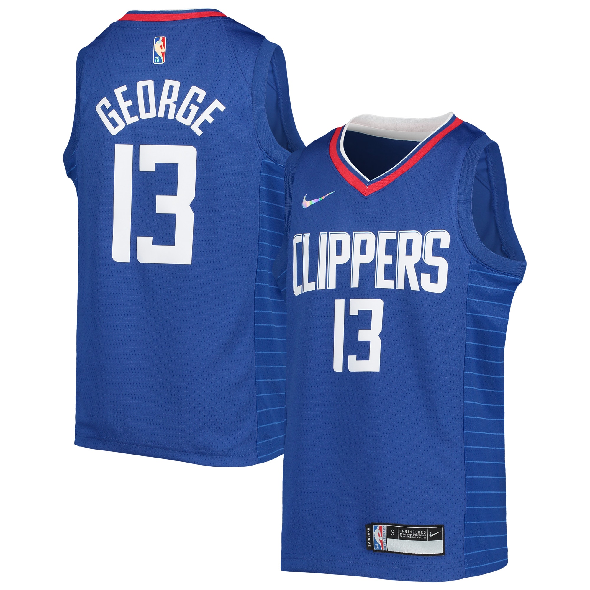 Paul George LA Clippers Youth 2021/22 Diamond Swingman Jersey – Icon Edition – Royal