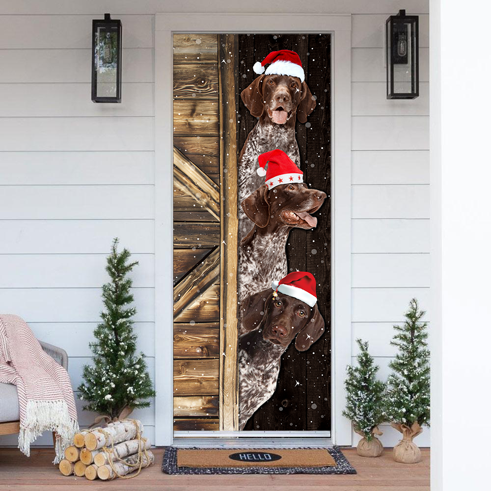 Tmarc Tee German Shorthaired Door Cover Christmas Gift Home Decor