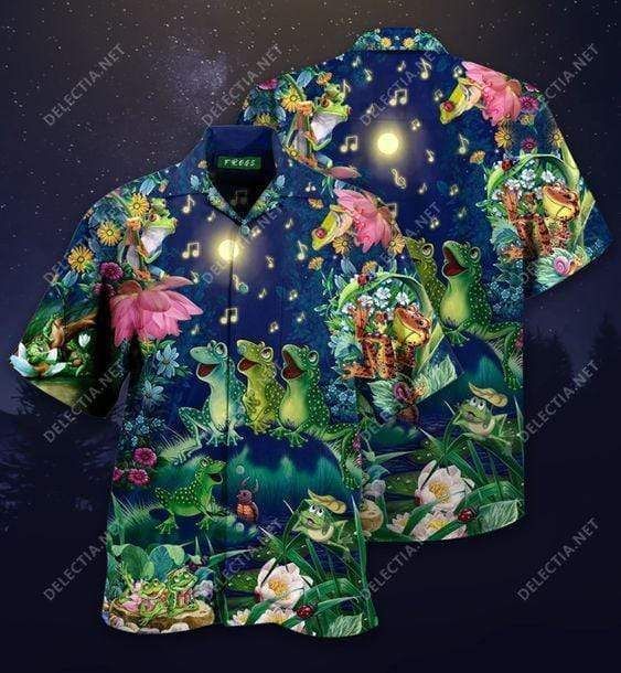 High Quality Hawaii Aloha Shirts Frogs Sing Christmas Songs Ha6286