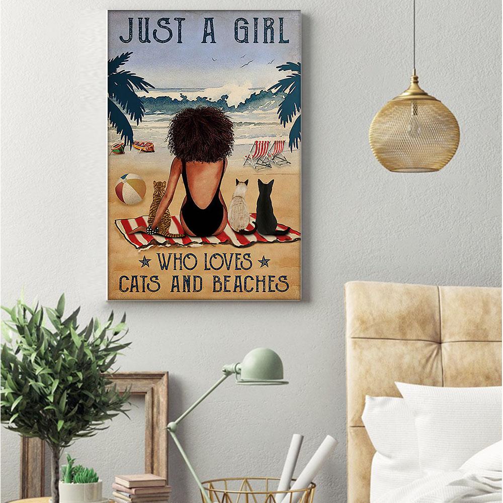 Afrocentric Custom Canvas Prints Colorful Afro Art Print Poster African American Women Black Men Bedroom Pretty Wall Art Home Decor