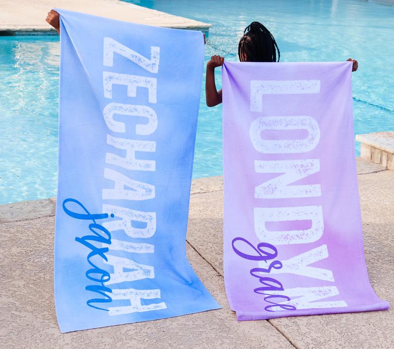 Beach Towel Personalized, Kids Beach Towel, Custom Beach Towel, Beach Towel With Name, Gift For Teens, Bachelorette Party Towels,