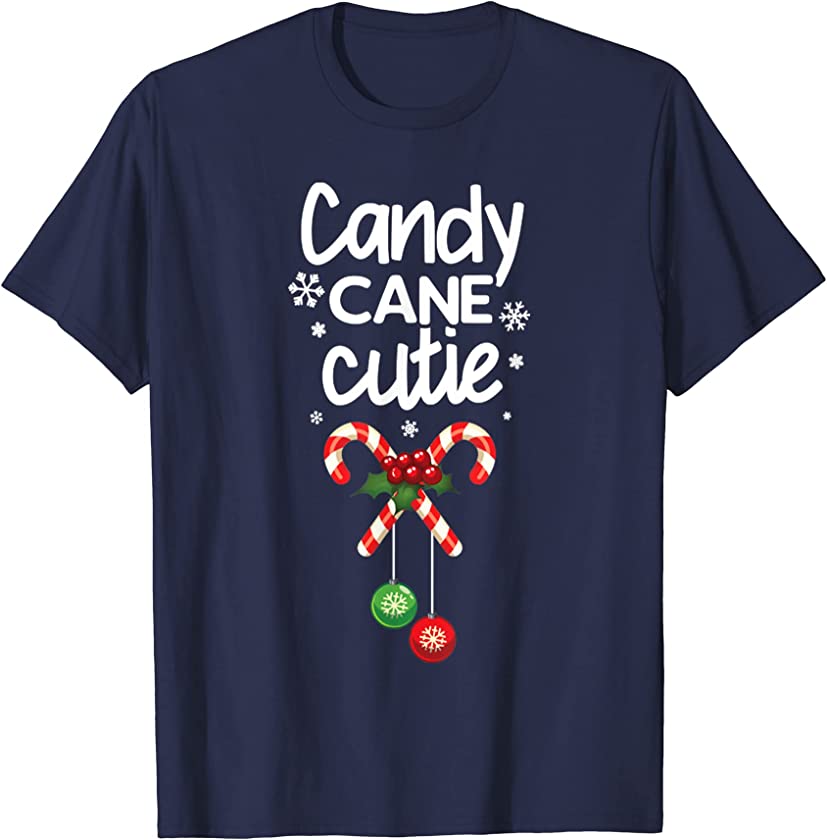 Candy Cane Cutie Funny Christmas Candy Cane Lovers Lollipop T-Shirt