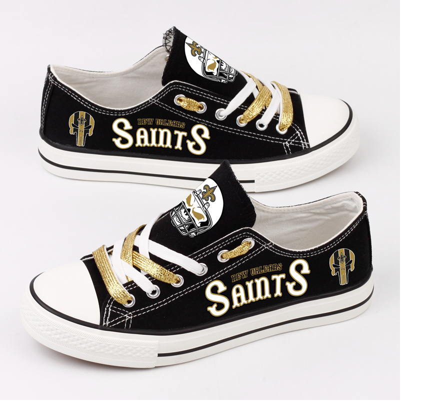 New Orleans Saints Shoes Skulls Design Canvas Shoes For Fans