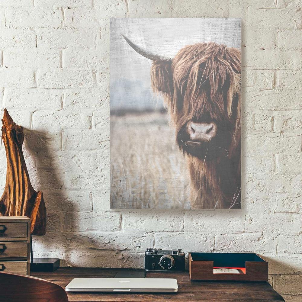 Canvas Prints Highland Castle Half Face Full Printing Animal Wall Art Canvas Wall Art Home Decoration